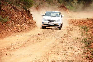 Bangalore pair Chidanand Murthy and Sujith Kumar, ther reighning champions took the lead after the third round in the Indian National Rally Championship (INRC-TSD) in Bangalore on Sunday. Photo by Vivek Phadnis