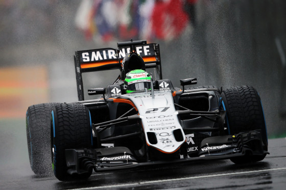 Nico Hulkenberg gets 7th and valuable points at the Brazilian GP on 13 Nov 2016.. Image by Sahara Force India