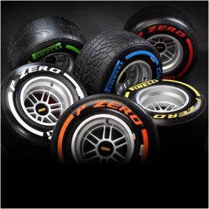 A Pirelli file photo of the current range of tyres.
