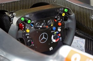 An F1 Steering wheel. Photo from FIA photo gallery