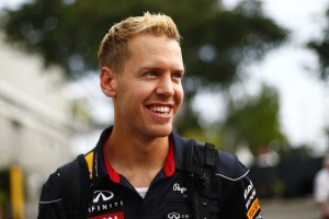 German Sebastian Vettel of Red Bull Racing in Singapore on Saturday. An FIA photo