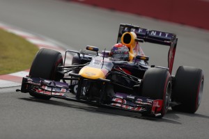 Sebastian Vettel of Red Bull takes his 6th pole of the season at the Korean GP on Saturday. A Pirelli photo
