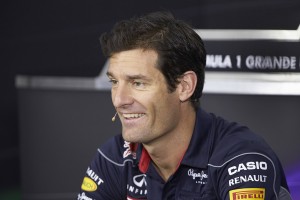 Webber at the FIA press conference in Sao Paulo at the Brazilian GP. An FIA photo