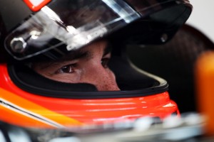 Sergio Perez in a Sahara Force India car. A Sahara Force India photo
