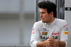 Sergio Perez who topped the time sheets in Bahrain on Thursday. A Sahara Force India photo