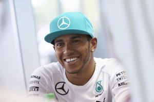 Hamilton at Sepang on Friday after the first Free Practice session. A Mercedes AMG Petronas photo