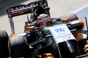 Hulkenberg completes testing for Force India on Sunday. A Sahara Force India photo