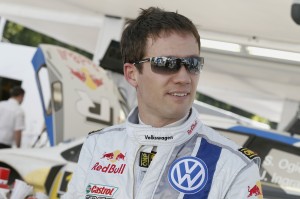 Seb Ogier after leading the Mexican Rally on Day 1. A Volkswagen Motorsports photo
