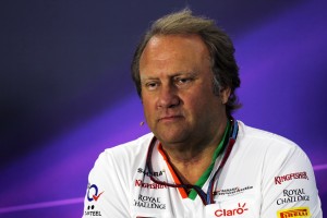 Robert Fernley (Bob) at the FIA Press Conference in Bahrain on Friday. A Sahara Force India photo