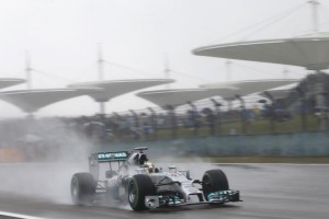 Hamilton tops wet qualifying for his third pole this year. A Mercedes AMG Petronas image