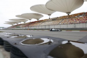 Hamilton tops timesheet in FP2 at Shanghai on Friday. An Mercedes AMG Petronas image 