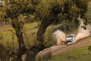 World champions Ogier and Ingrassia after day 1 of the Rally de Portugal. A Volkswagen Motorsports photo