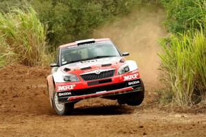 Kopecky takes lead in New Caledonia APRC leg on Saturday. An MRF image