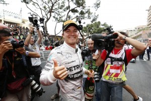 Nico Rosberg after winning the Monaco GP on Sunday. A Mercedes AMG Petronas image