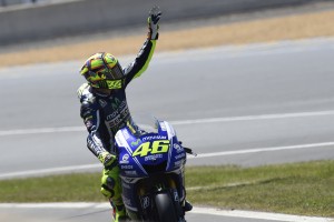 Valentino Rossi once again finishes second at the MotoGP race in Le Mans on Sunday. A Movistar Yamaha team photo