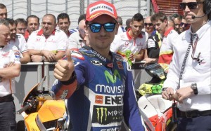 Jorge Lorenzo of Movistar Yamaha kept the pressure on the top riders with a second row start. A Movistar Yamaha team image