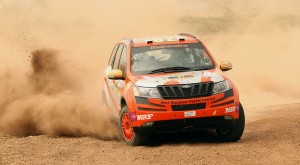Gaurav Gill and Musa Sherif in action in Coimbatore on Sunday winning the IRC. An FMSCI image