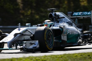 Nico Roseberg on way to pole at the Hungarian GP on Saturday. A Mercedes AMG Petronas image