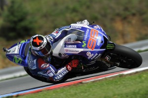 Jorge Lorenzo of Movistar Yamaha MotoGP who set the second fastest time in Fri practice. A Bridgestone image