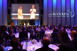 Hamilton at Laureus Charity Gala in Italy on 5 Sept 2014. A Laureus Sport for Good image