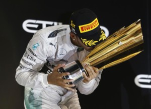Hamilton 2014 World Drivers' champion. A Mercedes AMG Petronas image