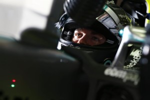 Nico Rosberg takes pole position from title contender Lewis Hamilton at Yas Marina on Saturday. A Mercedes AMG Petronas team image