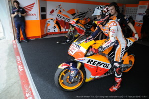 A Sepang International Circuit image of Winter testing 2015. Marc Marquez is seen.