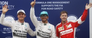 Hamilton takes pole at Sepang on Saturday. An FIA image