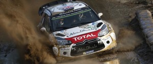 Kris Meeke stays on top after section 7. An FIA image