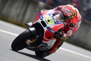Andrea Iannone of Ducati Team takes pole at the Italian MotoGP QP2 on Saturday. A Bridgestone image