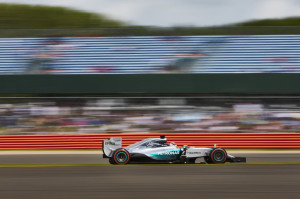 Hamilton takes pole at Silverstone on Saturday. A Mercedes AMG Petronas image