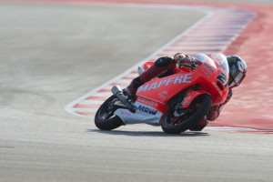 Pecco Bagnaia 11th fastest in first FP in the the Moto3 on Friday. A Aspar Mapfre Mahindra team image