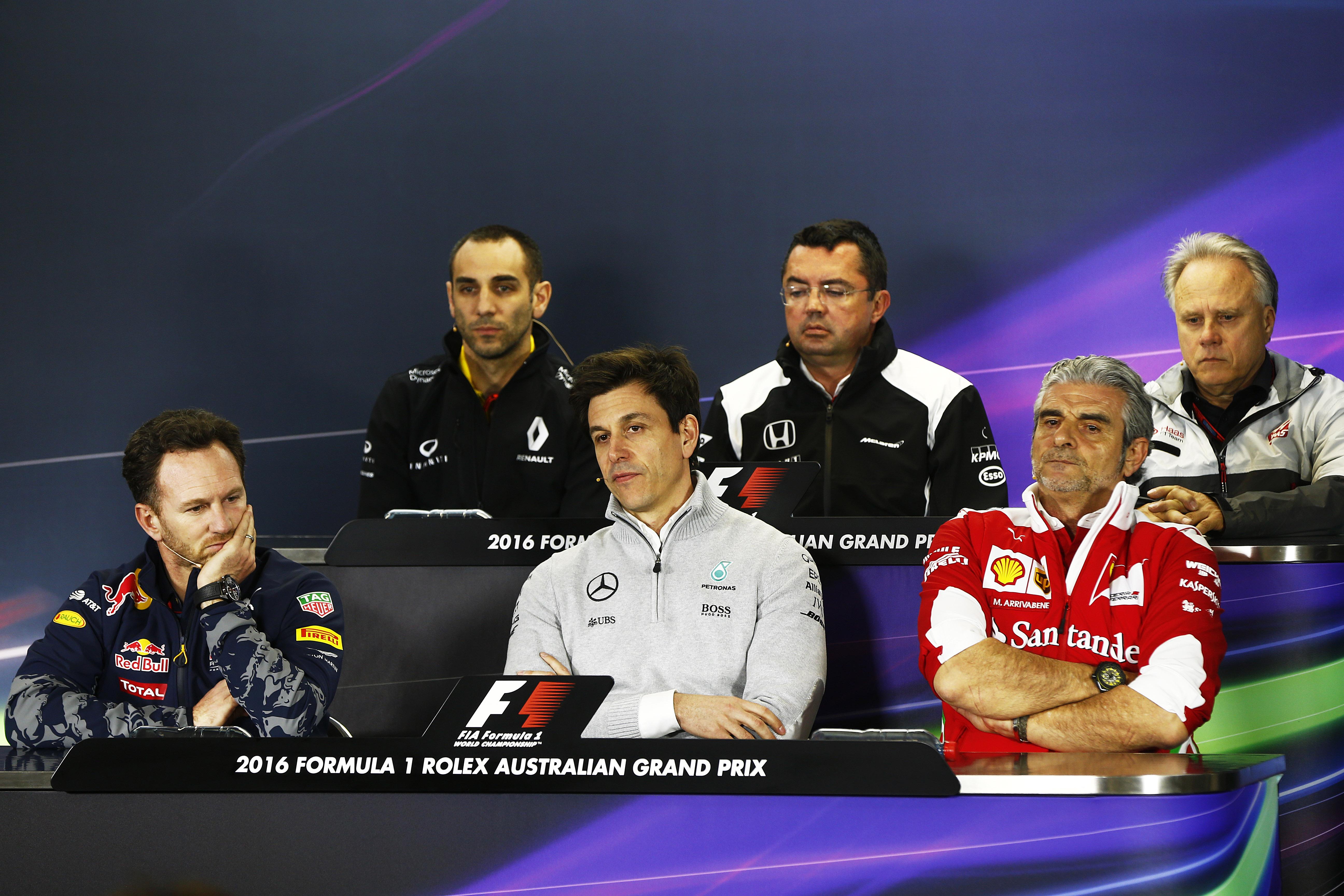 Photo of Team Principals at FIA Friday Press Conference