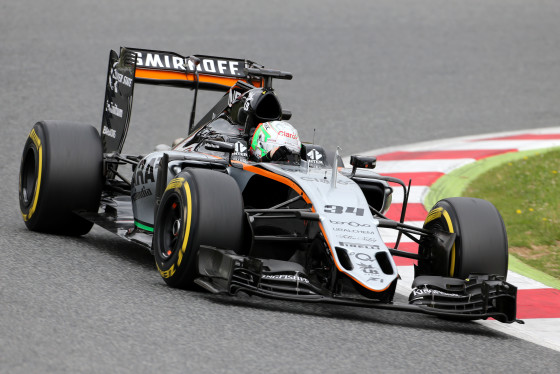 Alfonso Celis tests for Force India. A Sahara Force India image