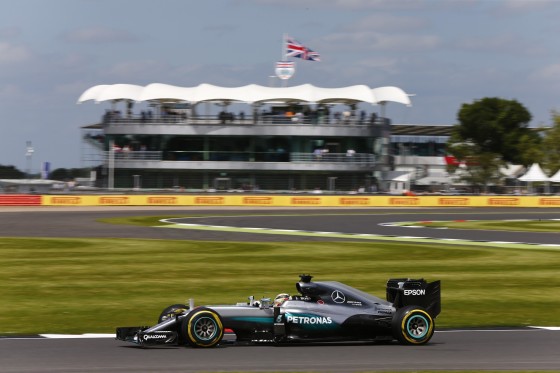 Hamilton during second FP. An FIA image