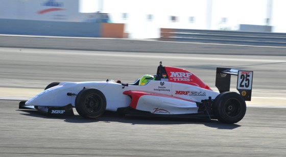 Mick Schumacher in Bahrain on Thursday. An MRF image