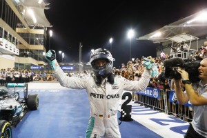 Nico Rosberg after winning the 2016 drivers world title at Yas Marina on Sunday. An FIA image