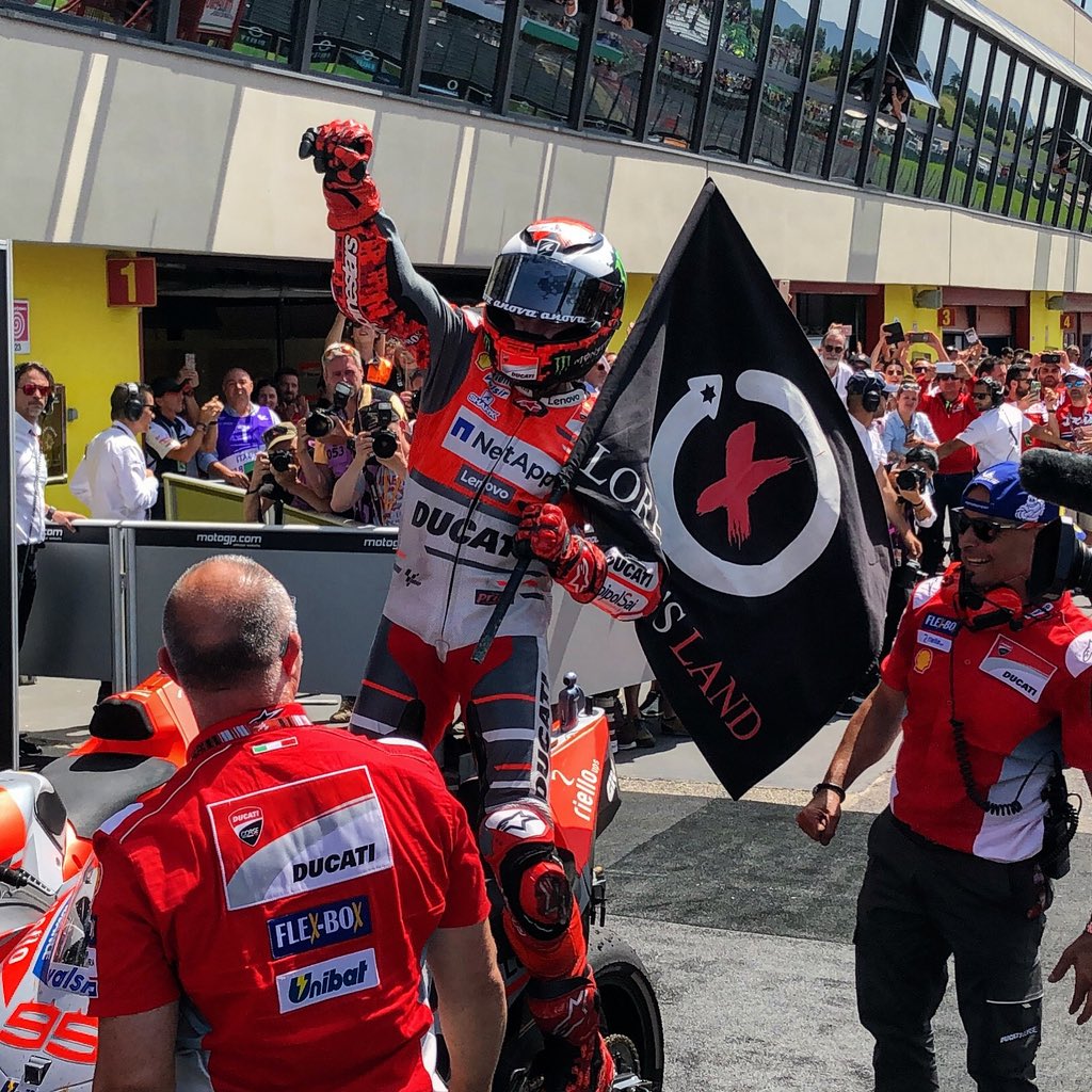 Photo of Lorenzo back to winning ways and leads Ducati 1-2 finish; Dovi, Rossi complete podium
