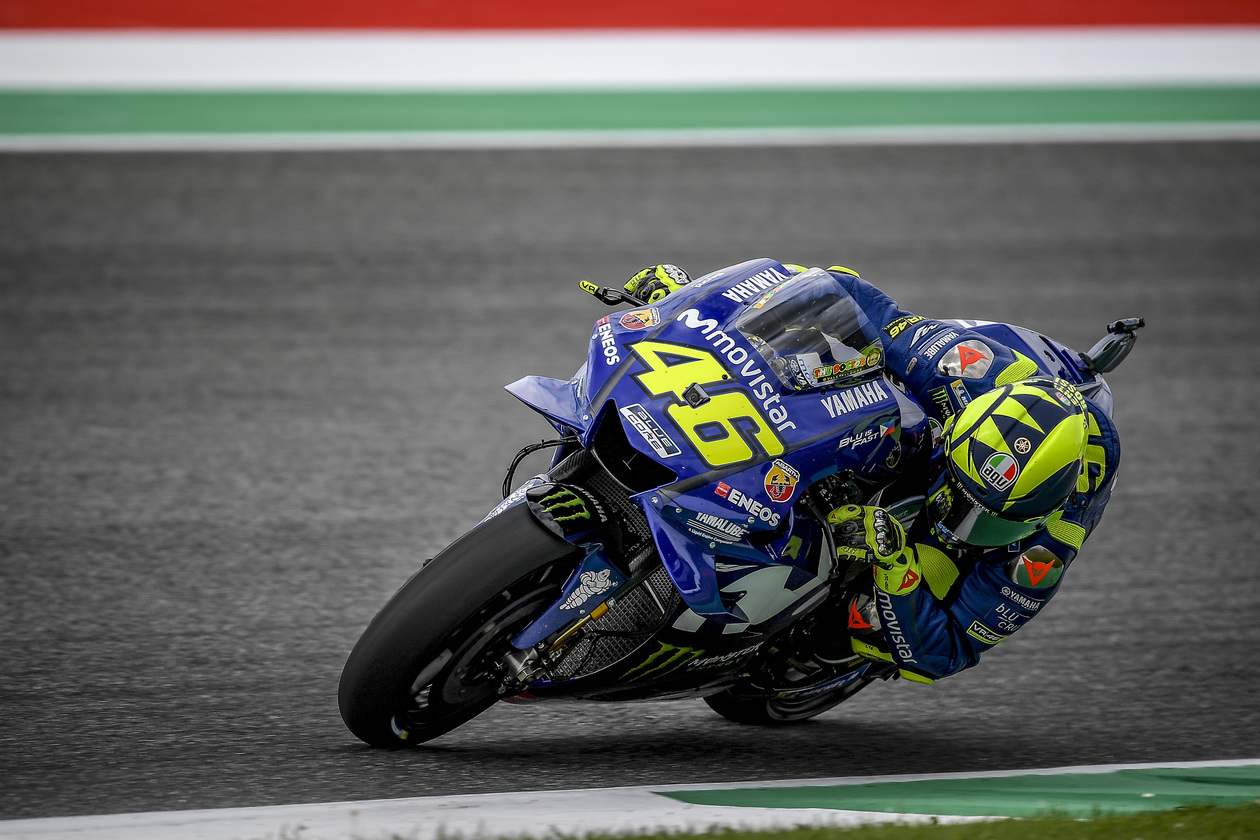 Photo of Rossi stunner for pole at Mugello; Lorenzo, Vinales lock front row
