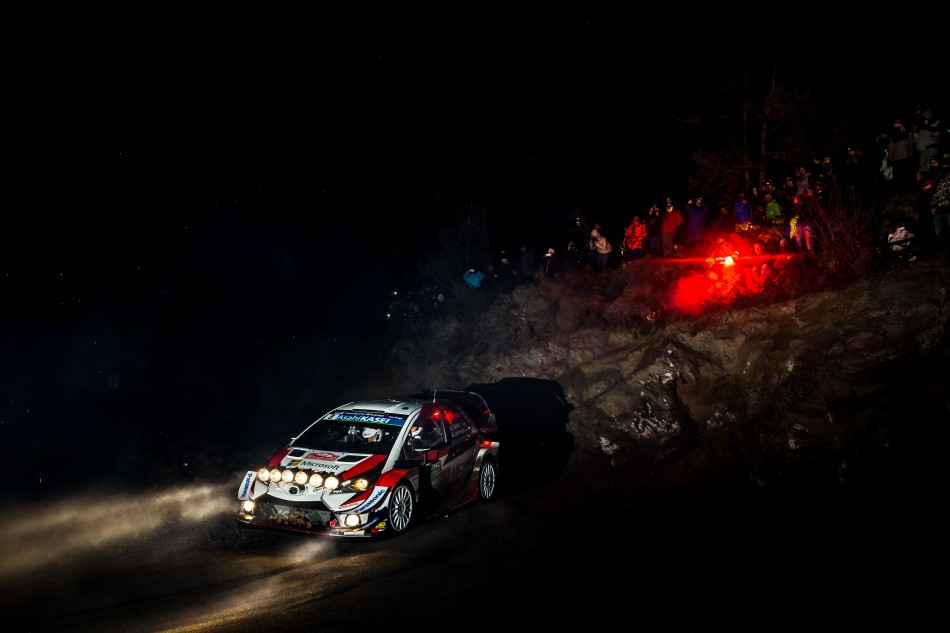 Photo of Ott Tanak powers his Toyota Yaris into lead after opening night: WRC Monte Carlo Rally