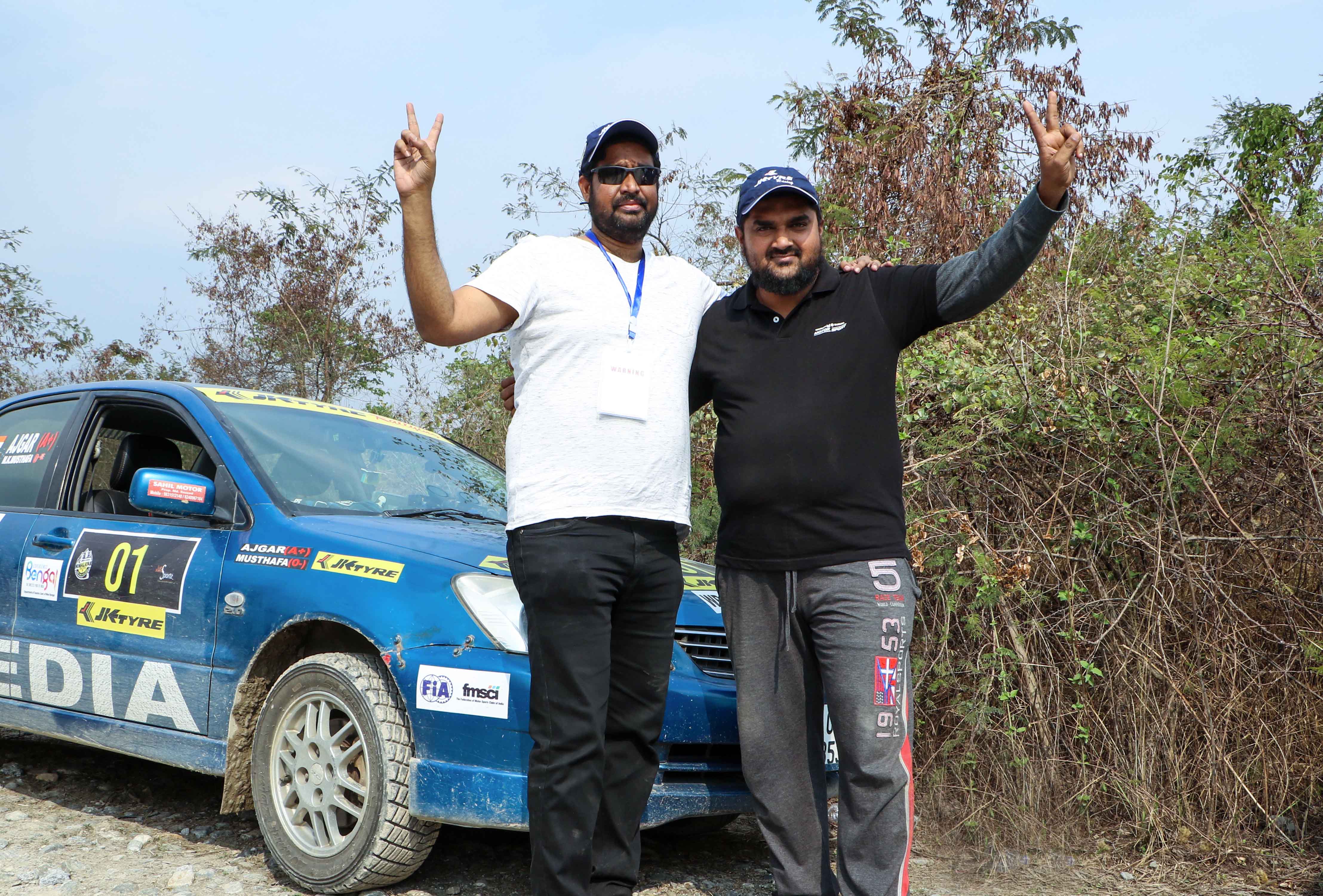 Photo of Ali Ajgar, Musthafa complete a hat-trick of wins at JK Tyre Himalayan Drive 7