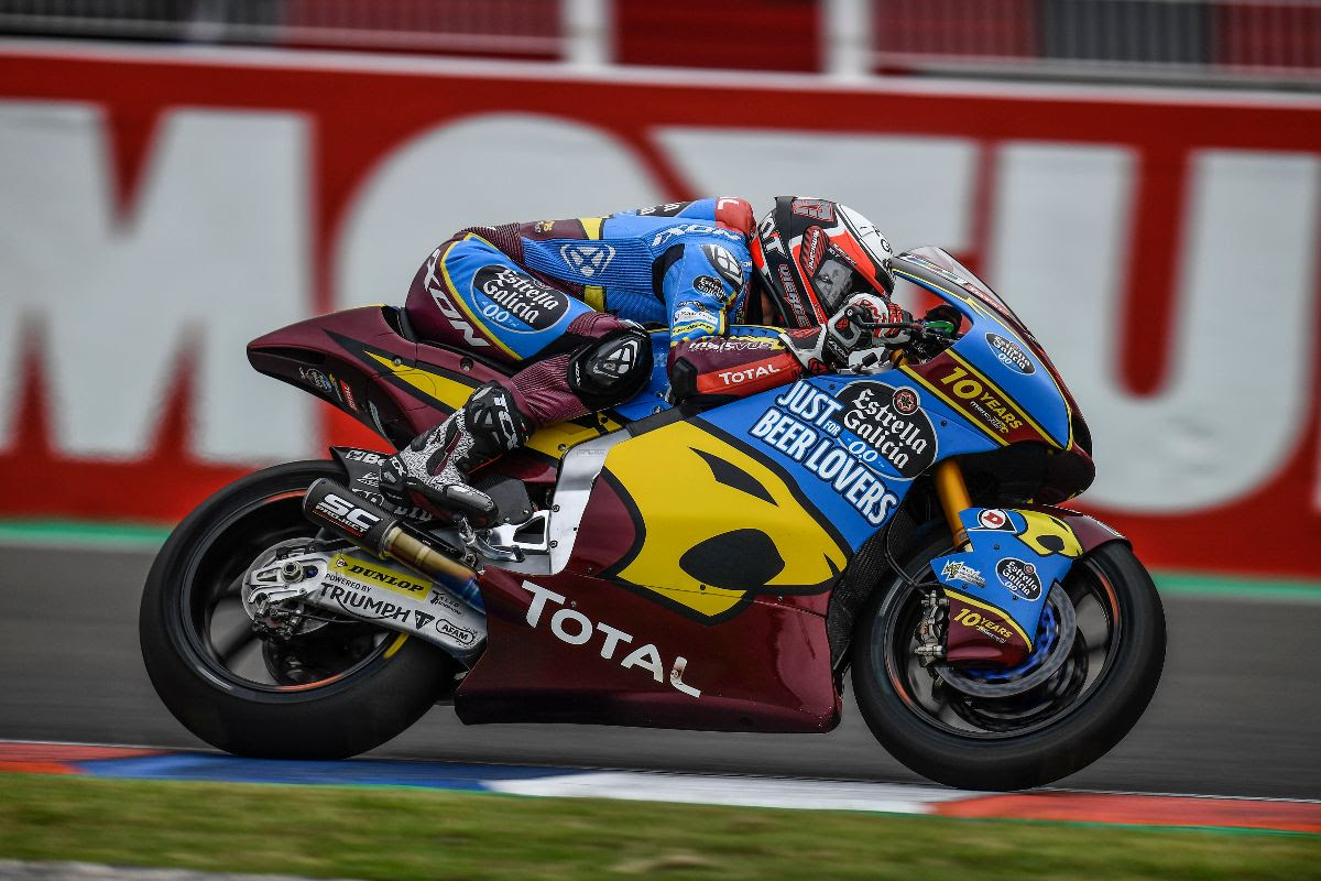 Photo of Vierge on pole as just 0.012 covers Moto2 front row; Maiden pole for Masia in Moto3
