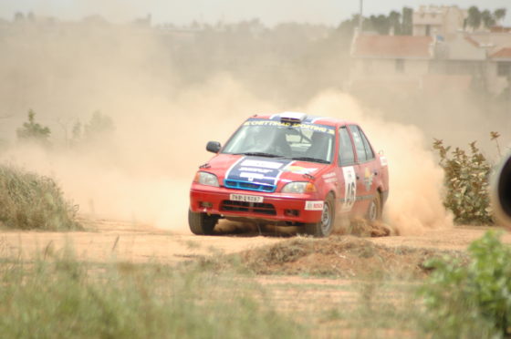 A Chettinad Sporting car in action in the Bosch K1000 Rally. An INDIAinF1 image.