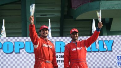 Photo of Lohith Urs leads Team MRF 1-2 at Popular Rally