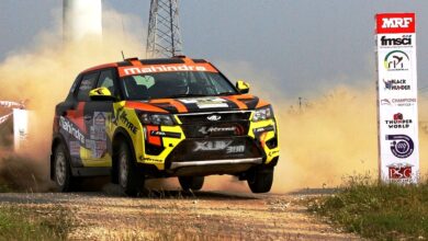 Photo of Gaurav Gill powers his limping Mahindra to top spot after Leg 1: INRC Round 3