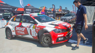 Photo of Breen and Campedelli ready for ERC challenge for Team MRF Tyres