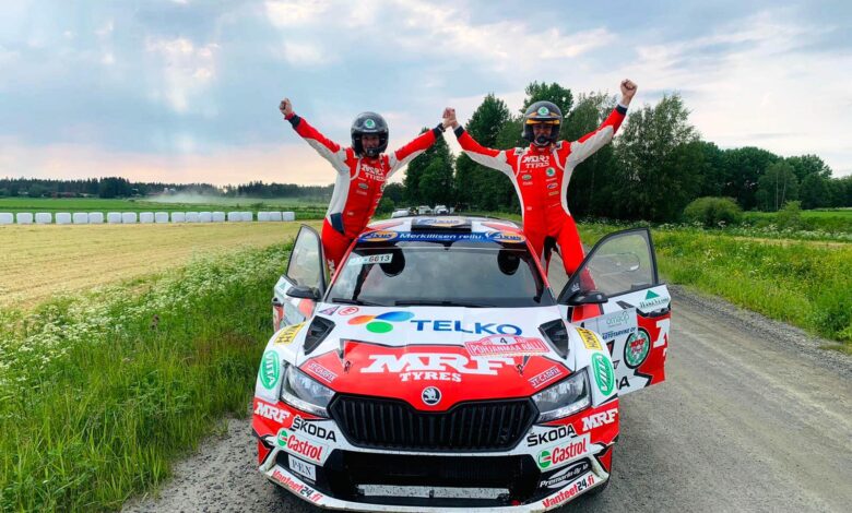 Photo of Team MRF Tyres wins in Finnish rally