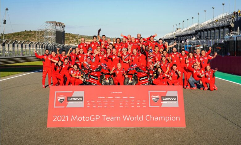 Photo of Ducati triumphs at Valencia with its first historic podium lockout in MotoGP