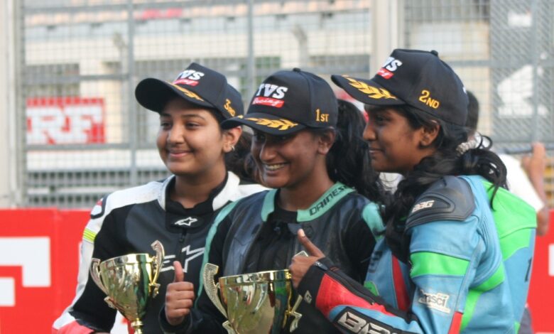 Photo of Aditi Krishnan wins TVS girls race; Rakshitha clinches title