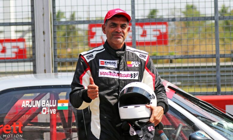 Photo of Arjun Balu sets National record for saloon cars on way to his10th National title